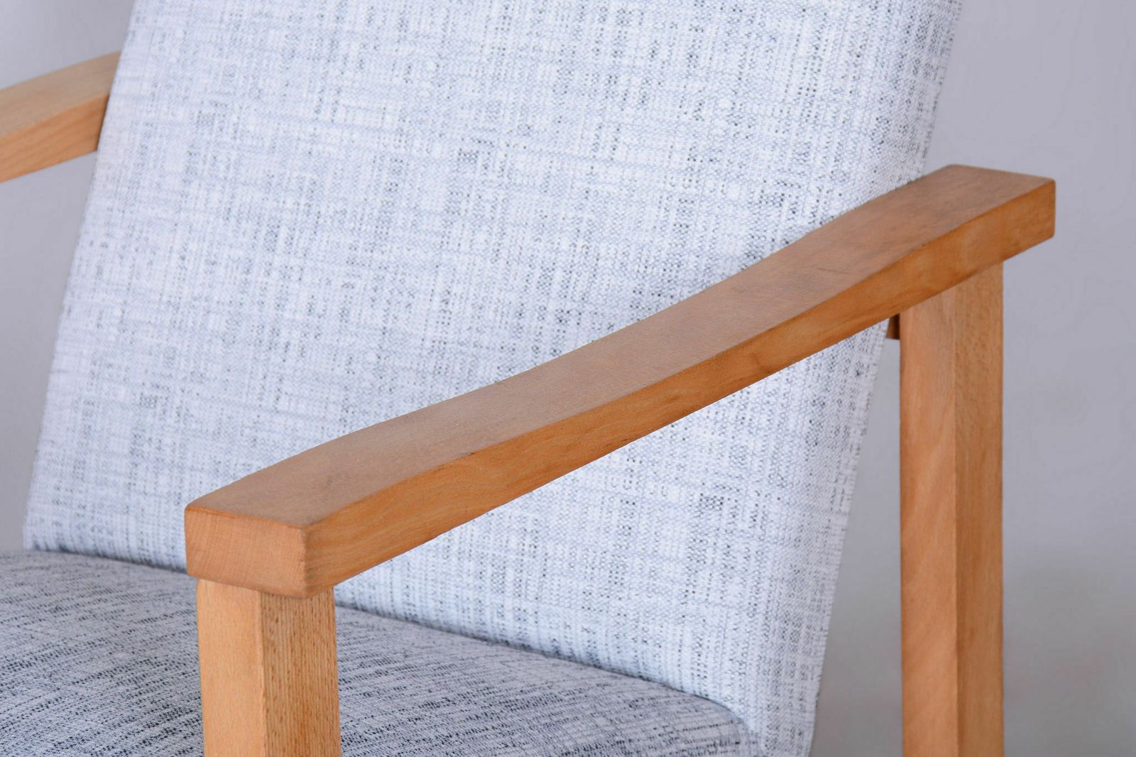 Pair Of Restored Mid Century Armchairs, Beech, New Upholstery, Czech, 1960s photo 1100.0