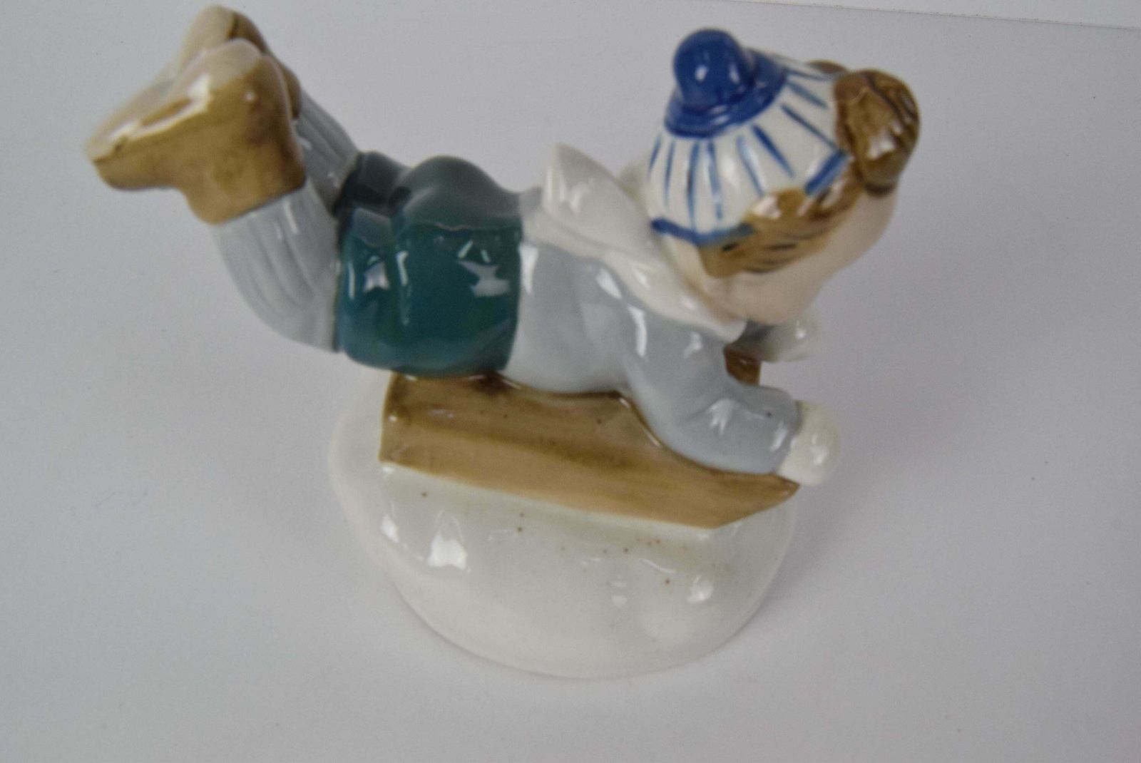 photo furniture Rare Beautiful Design Porcelain Boy Figurine By Ella Strobach König/ Royal Dux