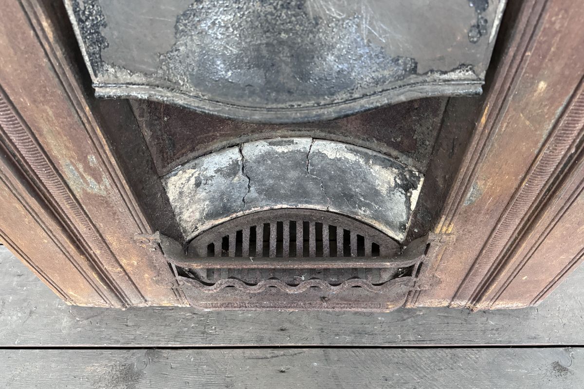 Antique Victorian Cast Iron Combination Grate photo vintage
