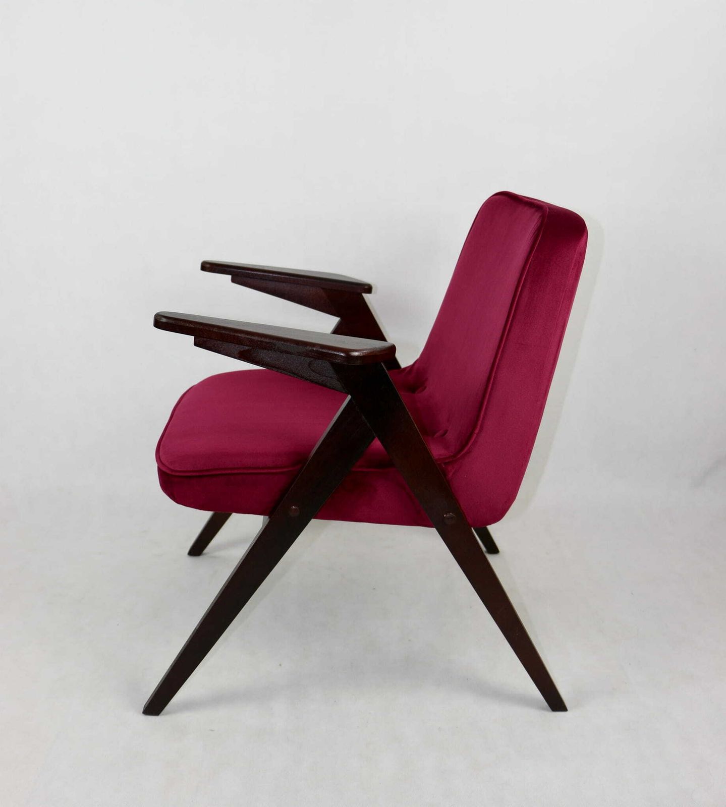 Bunny Bunny Armchair, 1970s, Burgundy, Raspberry, Designed By J.Chierowski photo Furniture