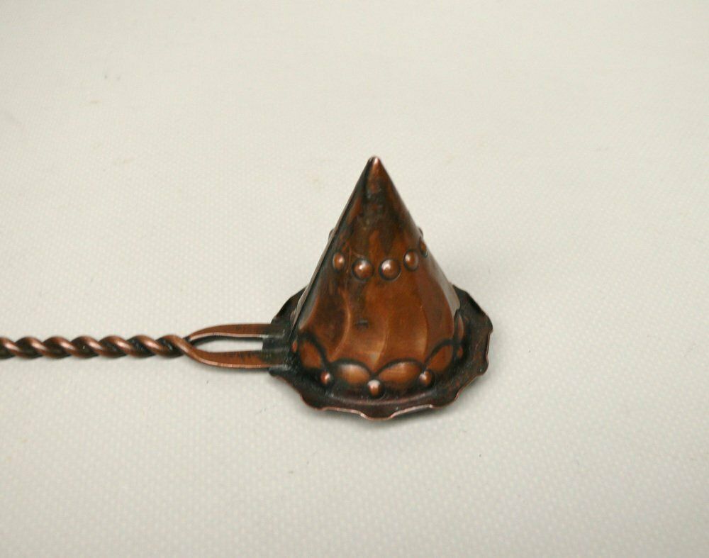 Arts And Crafts Candle Snuffer In Copper, 1890s photo vinterior