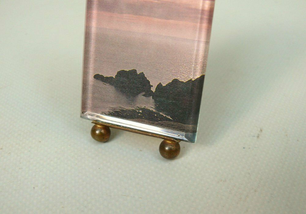 Small Art Nouveau Picture Frame In Brass & Glass Pane photo vinterior