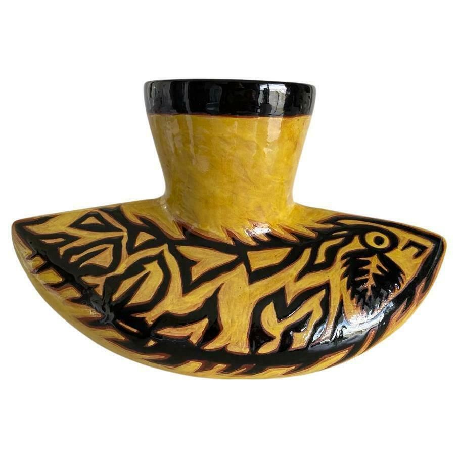 Jean Lurcat Glazed Ceramic Vase, Sant Vincens, Circa 1955, France