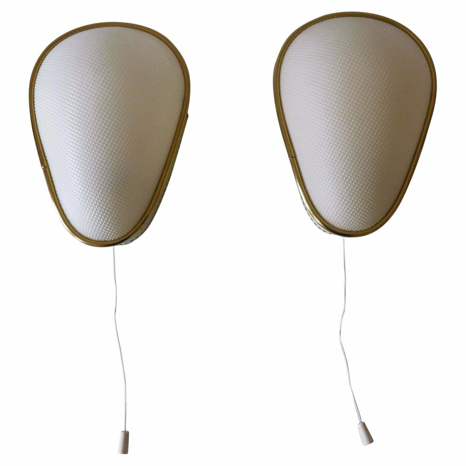 Set Of Two Rare & Elegant Mid Century Modern Sconces Or Wall Lamps Germany 1950s