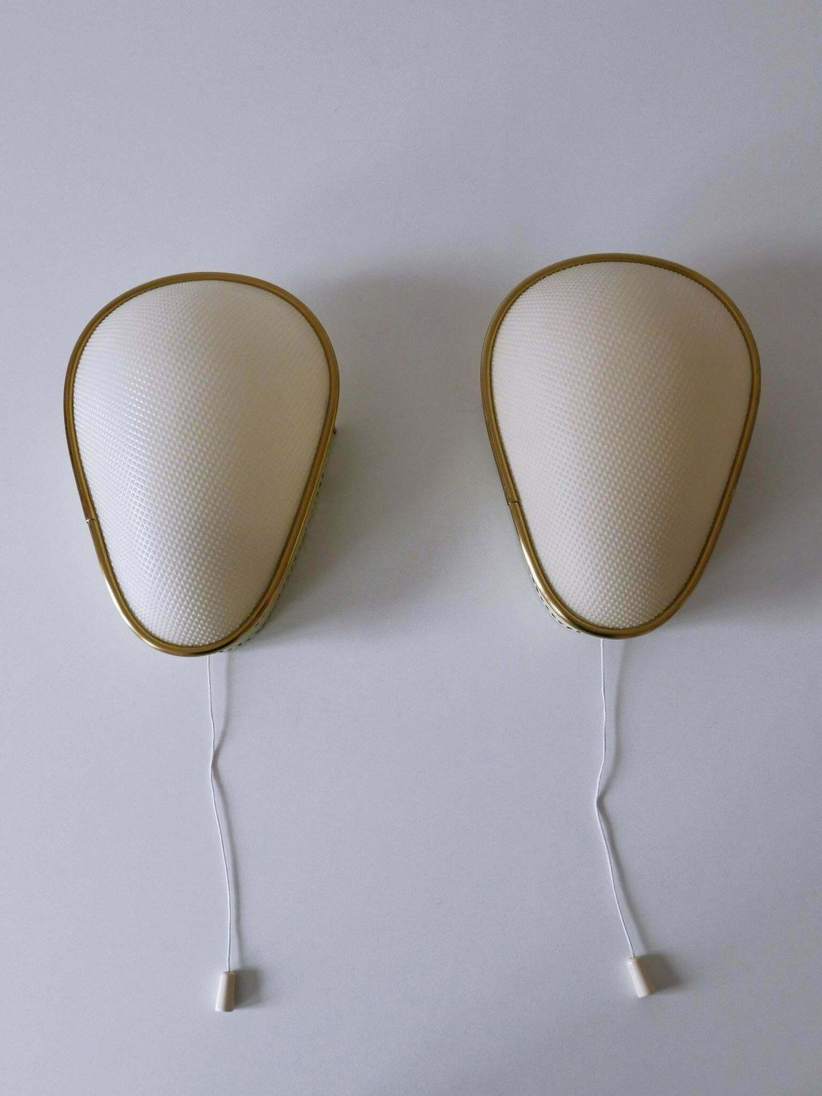 Set Of Two Rare & Elegant Mid Century Modern Sconces Or Wall Lamps Germany 1950s photo furniture