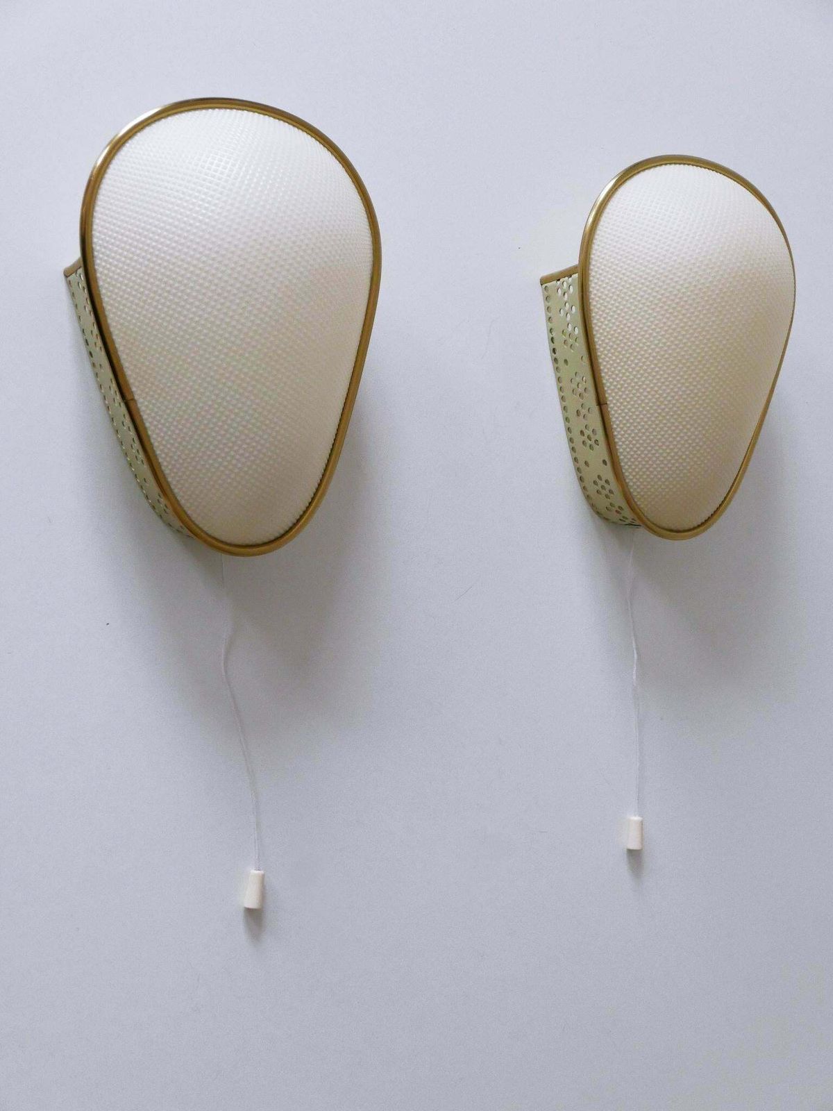Set Of Two Rare & Elegant Mid Century Modern Sconces Or Wall Lamps Germany 1950s photo buy