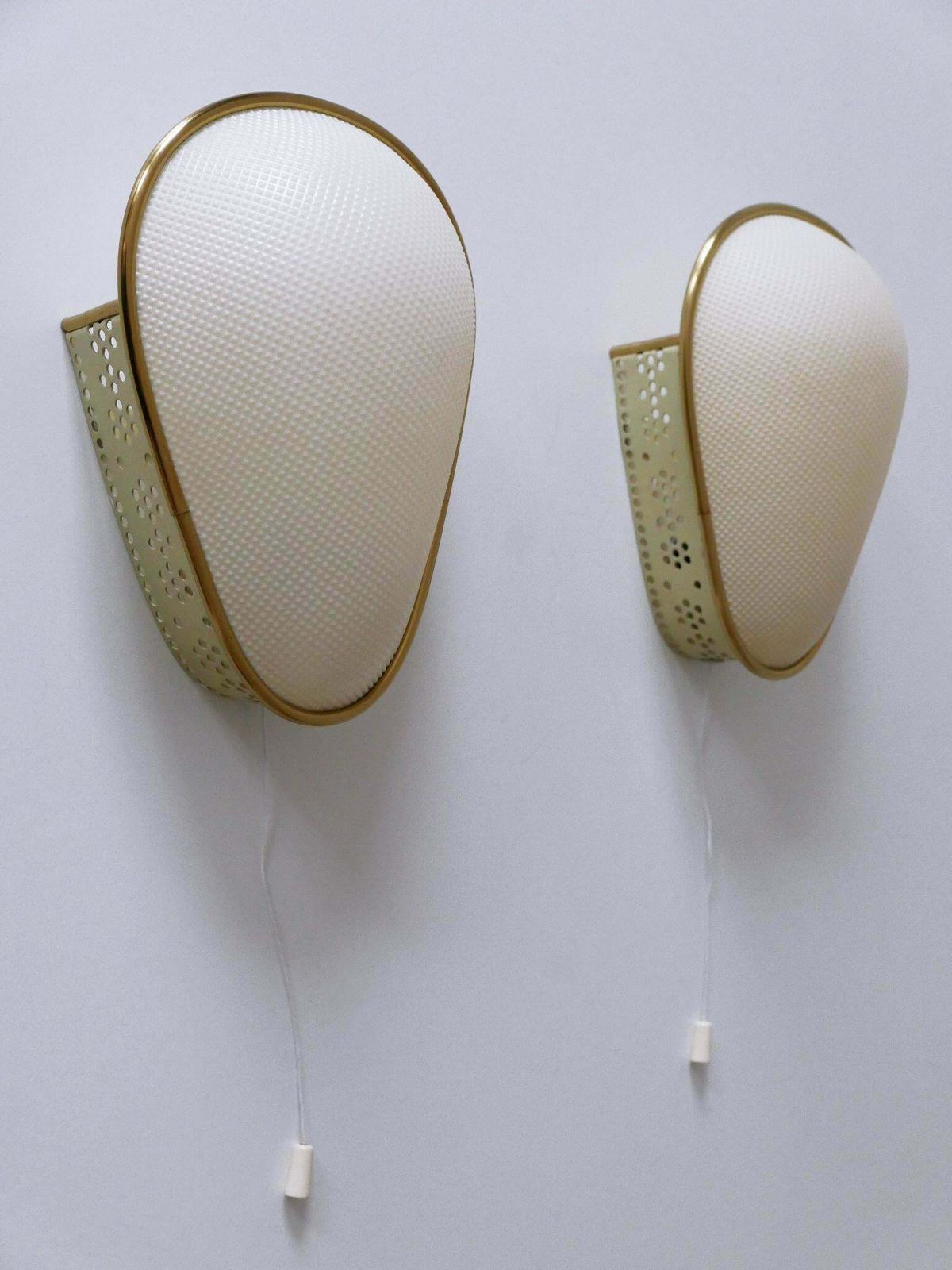 photo furniture Set Of Two Rare & Elegant Mid Century Modern Sconces Or Wall Lamps Germany 1950s