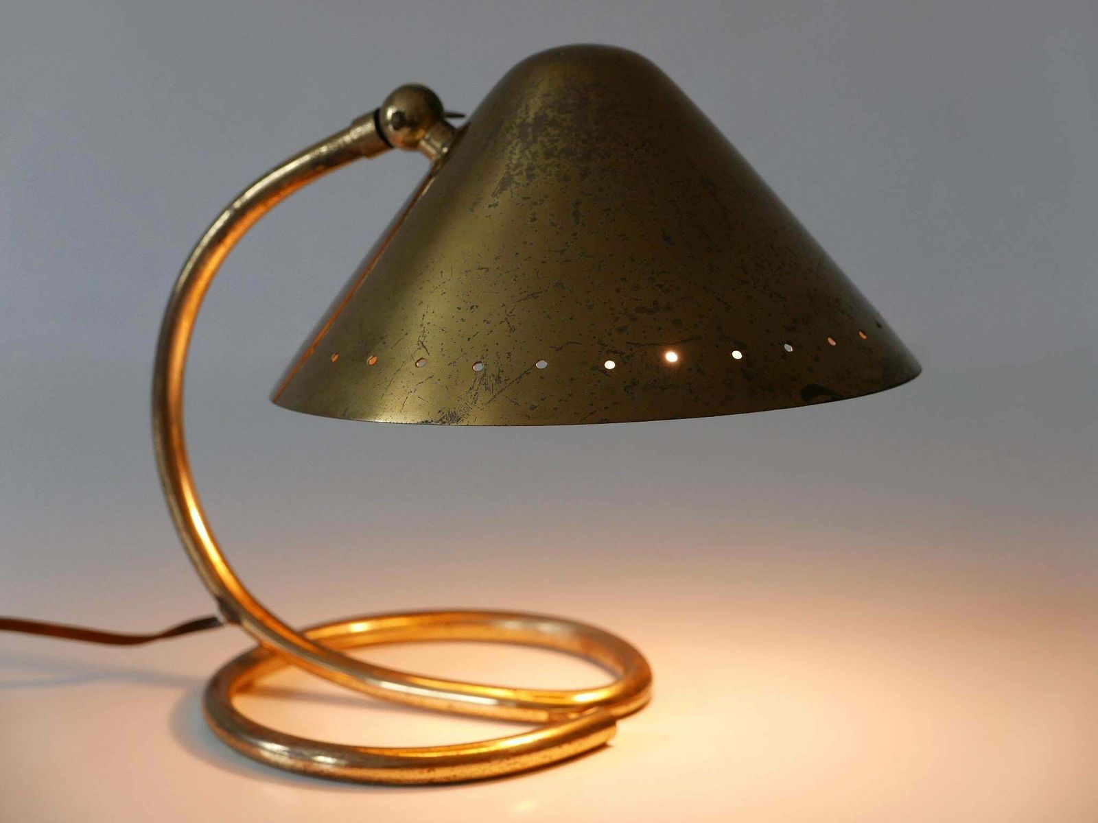 Rare And Lovely Mid Century Modern Brass Table Lamp Or Wall Light Sweden 1950s photo furniture