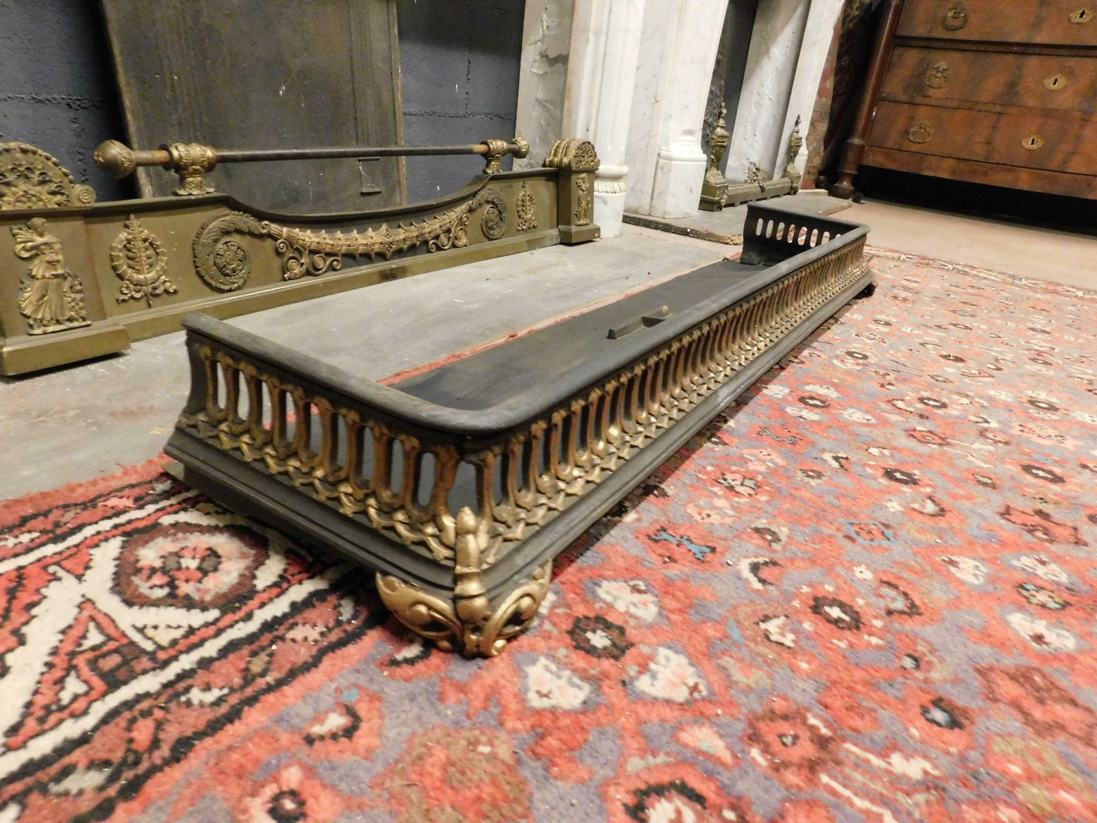 Keep Ash, Fireplace In Lacquered And Golden Sheet, Italy photo 1054.0