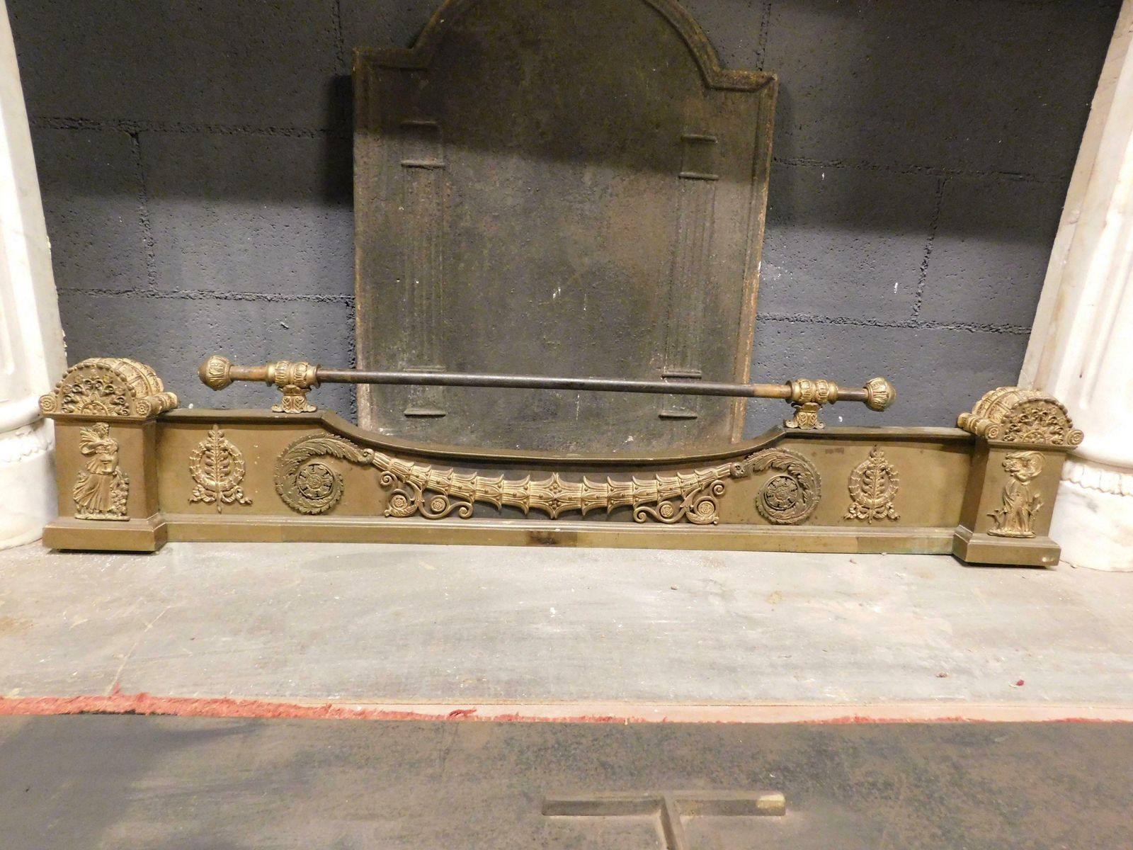 Keep Ash, Gilded Sheet Metal Fireplace Tool, Italy photo vinterior