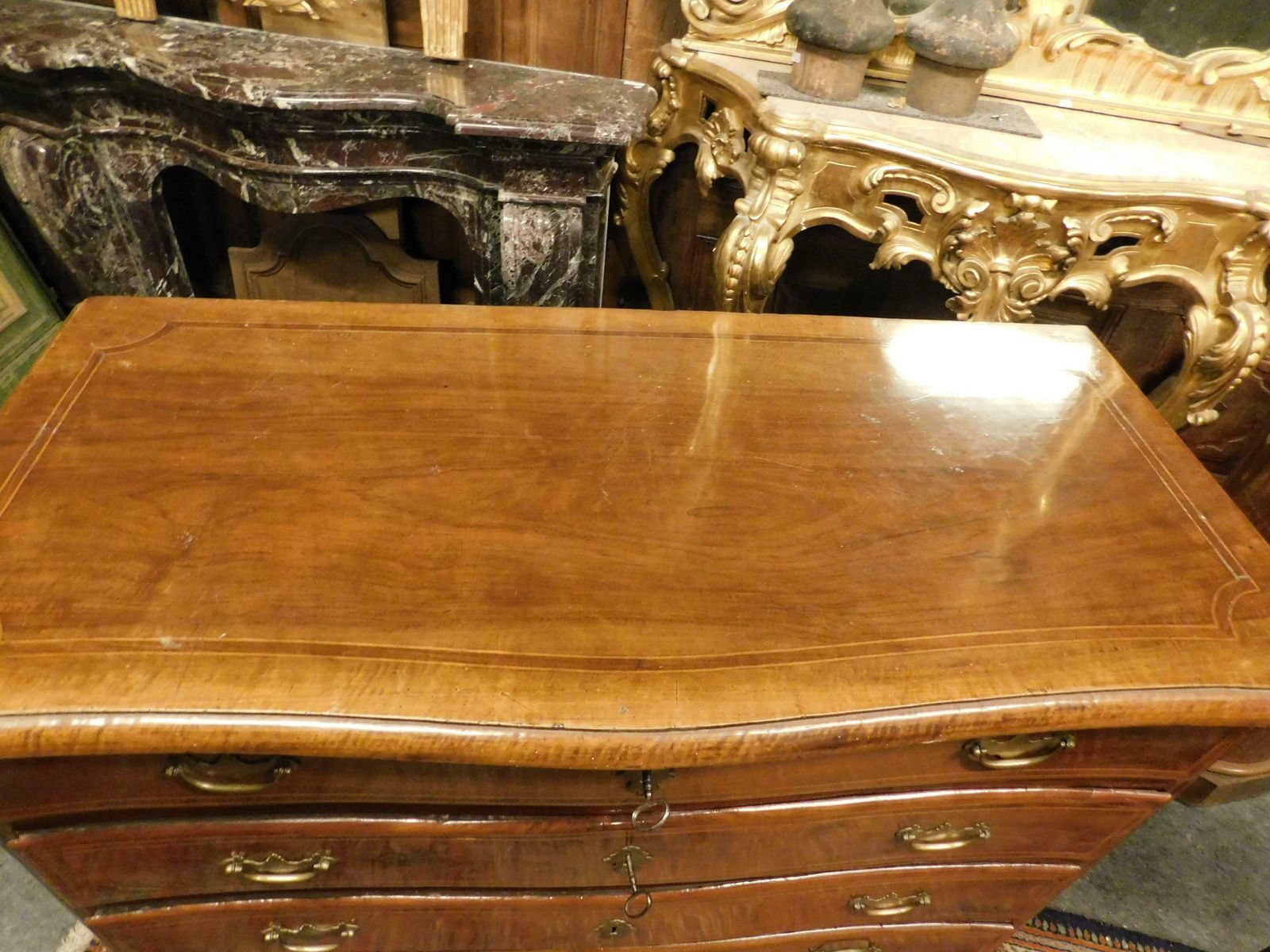 Dresser, Chest Of Drawers In Walnut, Veneered And Inlaid, Italy photo vinterior