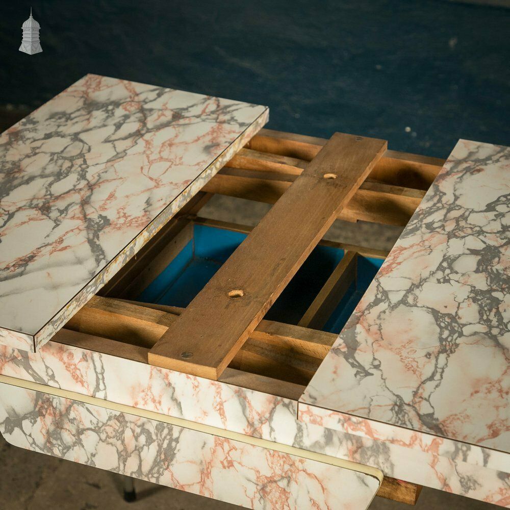 photo for sale Melamine Extending Table, Vintage 1960’s With A Marble Effect