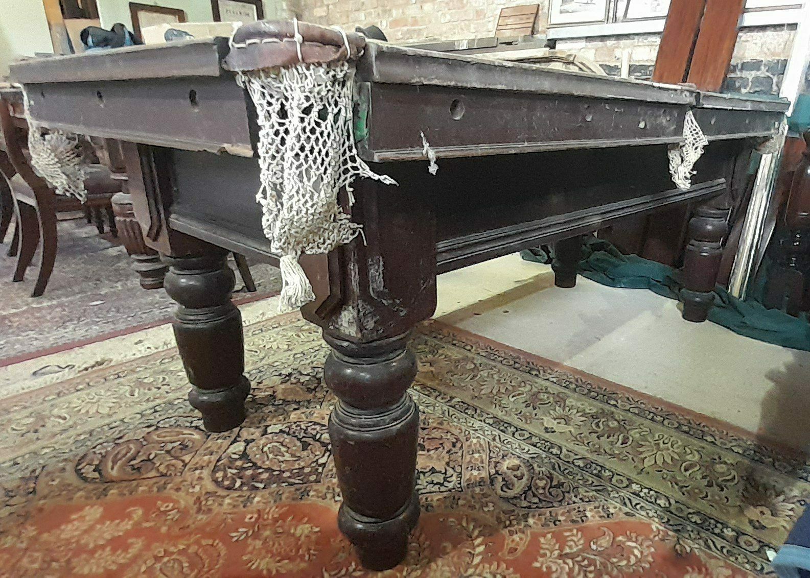 Jelks Antique Pool Table. 6ft photo furniture