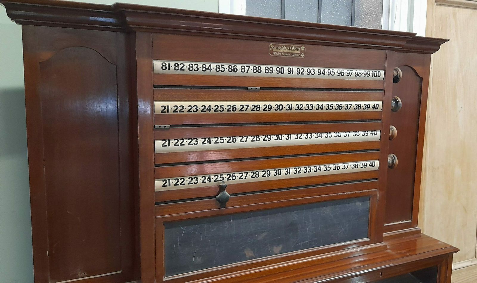 Antique Snooker Scoreboard Cabinet. Burroughes & Watts photo buy