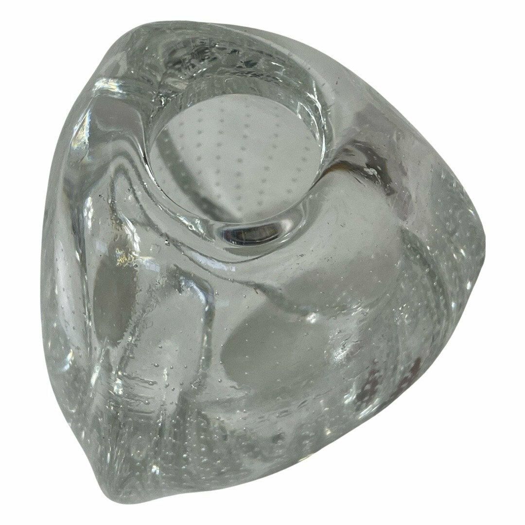 Floris Meydam   Glasunie Leerdam   Vase With Encapsulated Bubbles   Model 'Beukennootje' / Beechnut (Large)   Encapsulated Bubbles photo 123.0