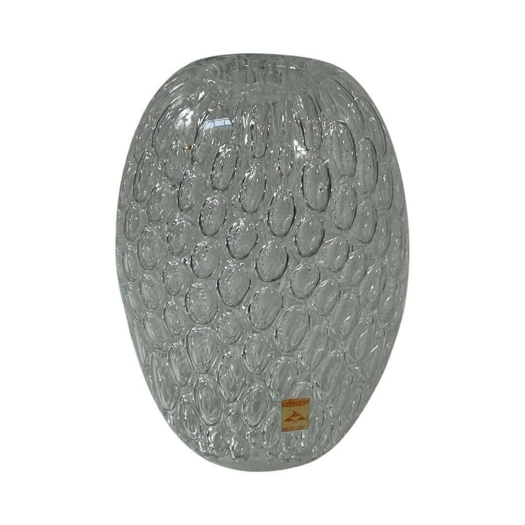 Floris Meydam   Glasunie Leerdam   Vase With Encapsulated Bubbles   Model 'Serica'   As New With Original Sticker Still Present! photo for sale