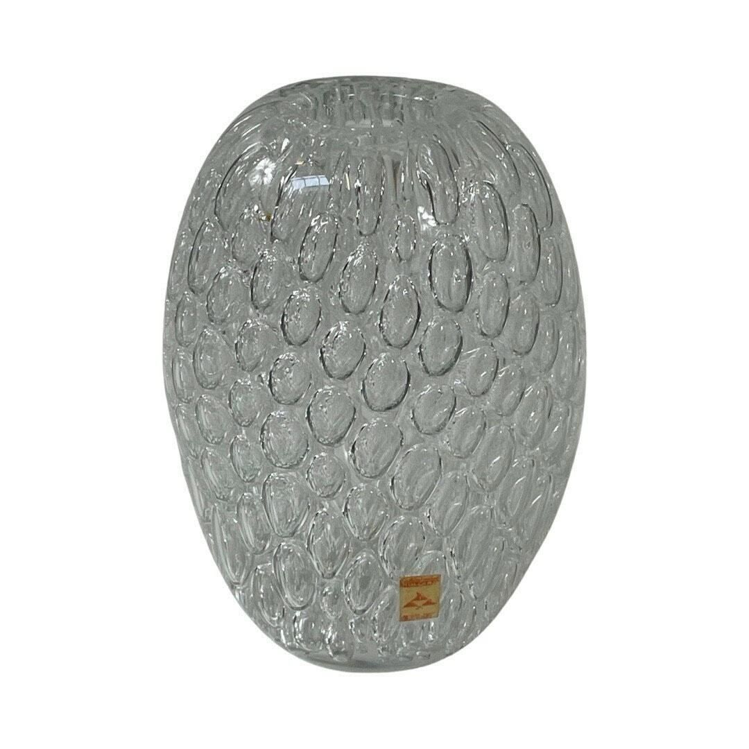 Floris Meydam   Glasunie Leerdam   Vase With Encapsulated Bubbles   Model 'Serica'   As New With Original Sticker Still Present! photo Home Decor
