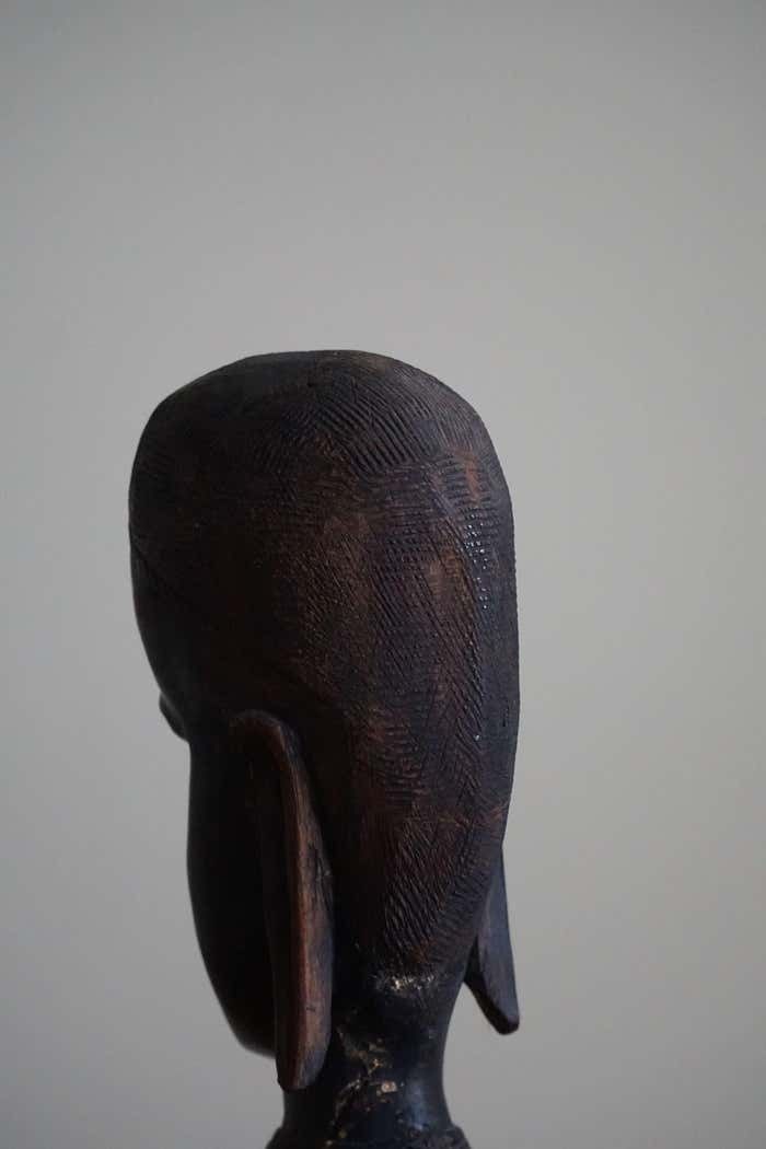 photo for sale Decorative African Wooden Sculpture, Mid Century, Handcrafted In The 1940 50s