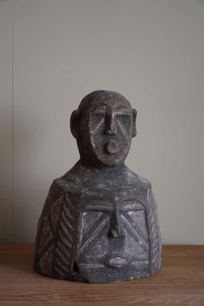 Mid Century, Decorative African Wooden Sculpture, Made In The 1940 50s photo buy
