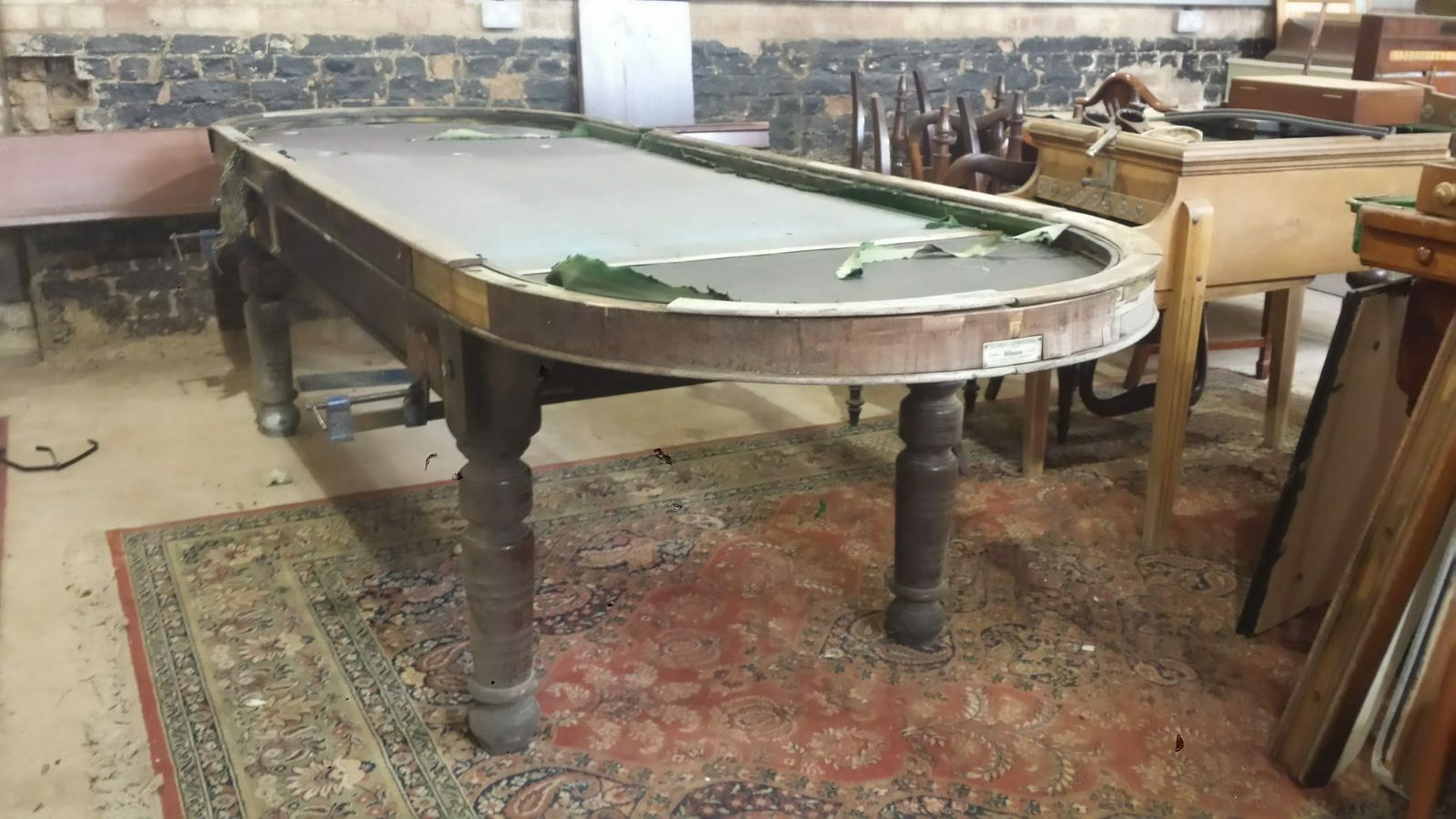Antique Bagatelle Table. Padmore. 10ft.