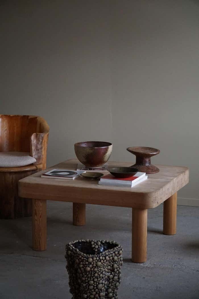 20th Century, Square In Pine With Chunky Legs By Rainer Daumiller, Danish Modern photo for sale
