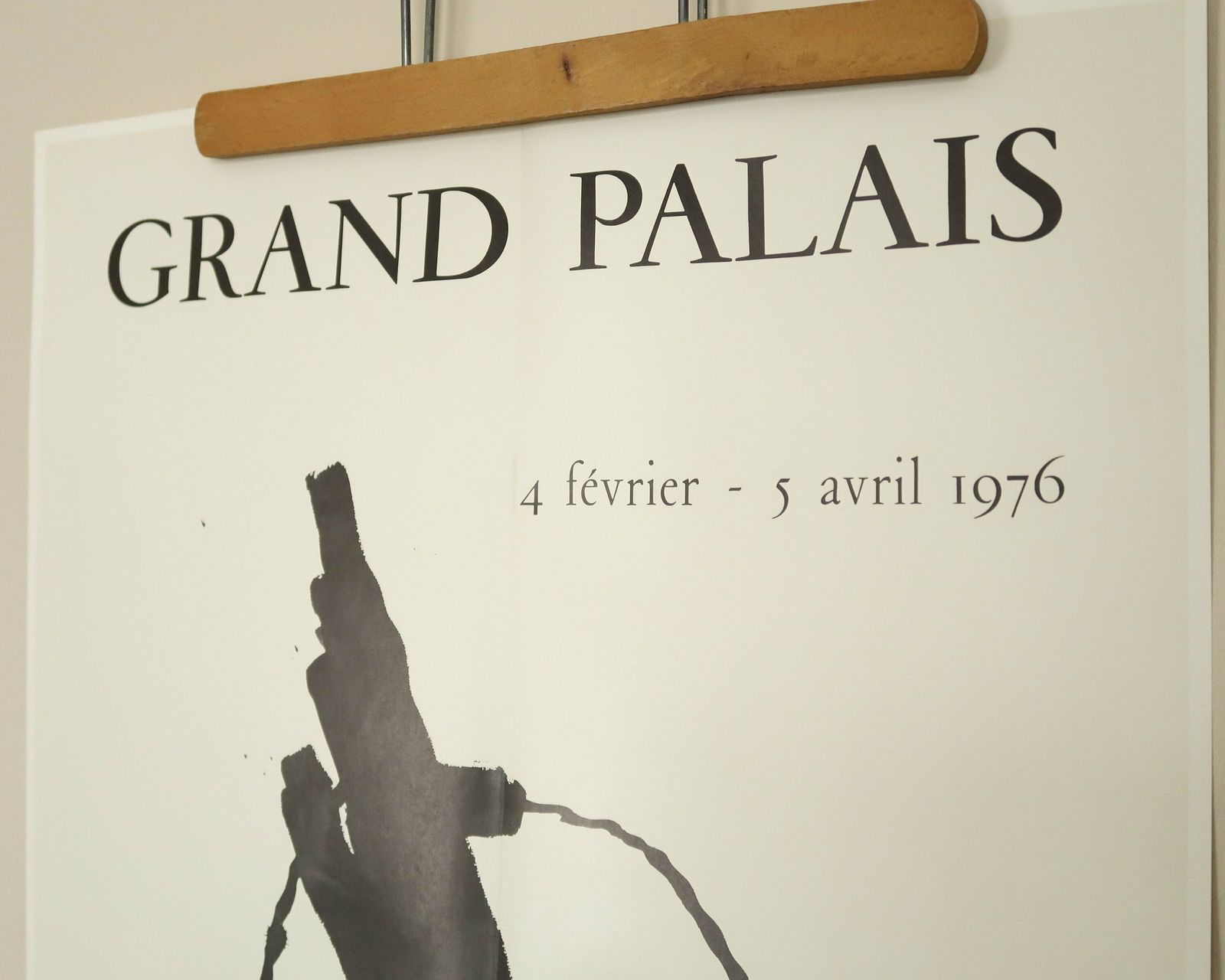 Original Poster : Pierre Tal Coat Exhibition At Le Grand Palais Paris, 1976 / Print, Beige, Abstract Painting, Art photo furniture