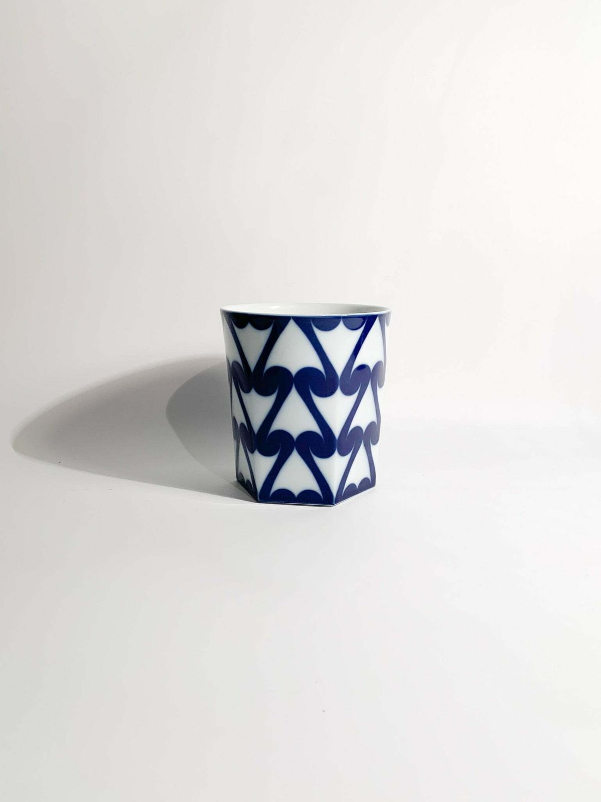 White And Blue Porcelain Vase By Studio Linie For Rosenthal, 1980s photo vintage
