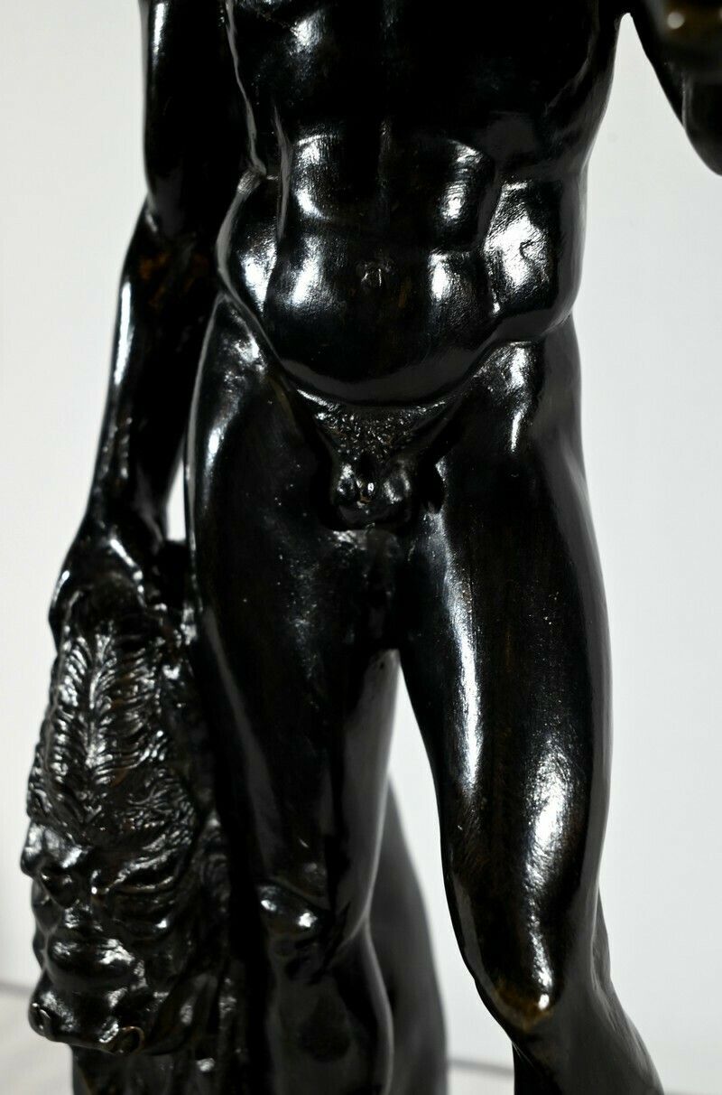 2404.7177415700003 Bronze “Hercules And The Lion Of Nemea”, Signed Gregroi – 19th Century photo