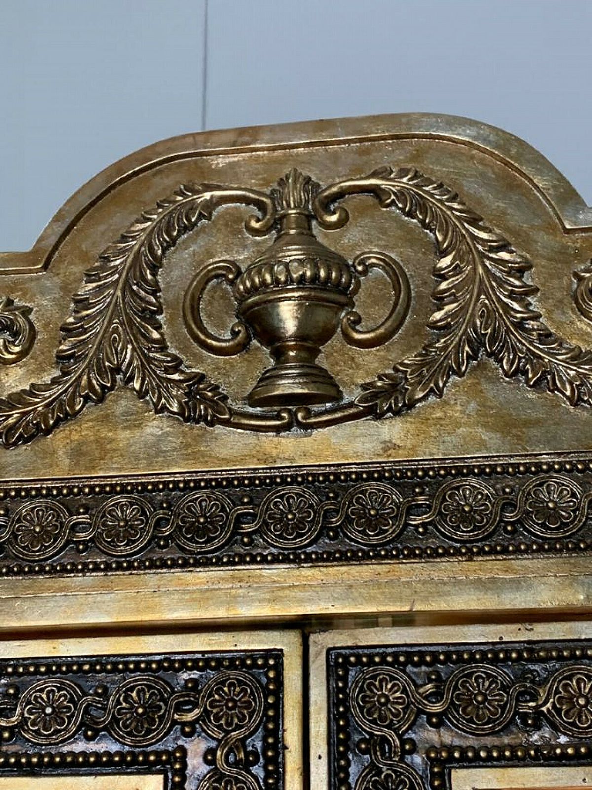 Louis XVI Style Gold Finished Display Case By Lam Lee Group, 1990s photo buy