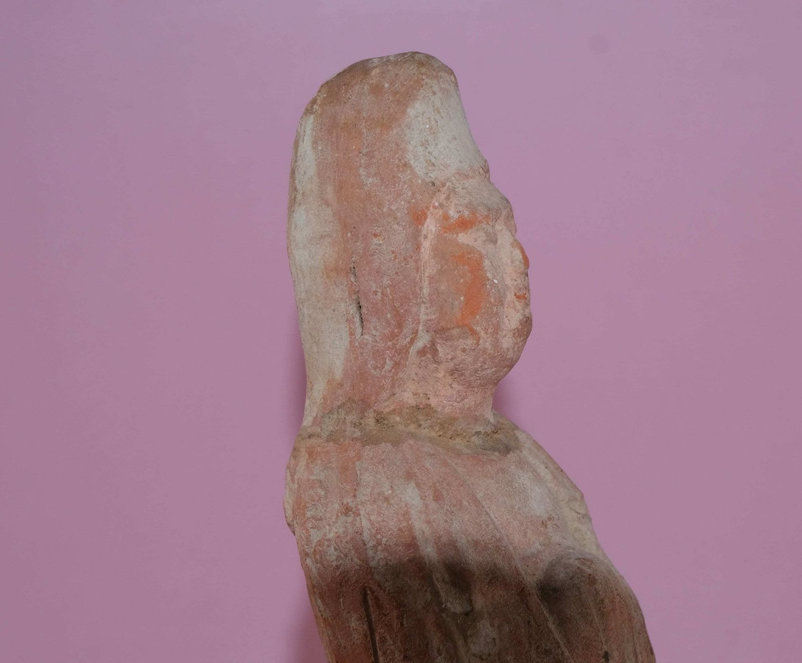 Chinese Figure, Tang Style Pottery photo vintage