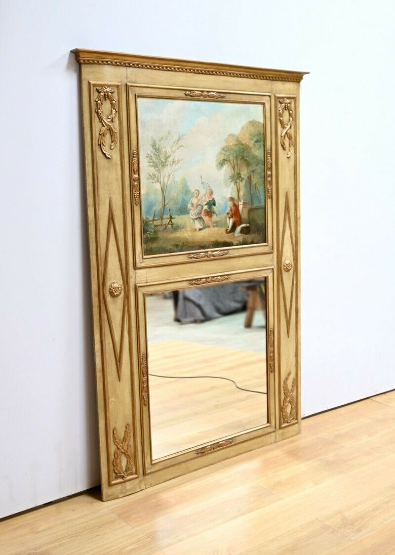 Important Trumeau In Golden Wood, Louis XVI Period – Late 18th Century photo for sale
