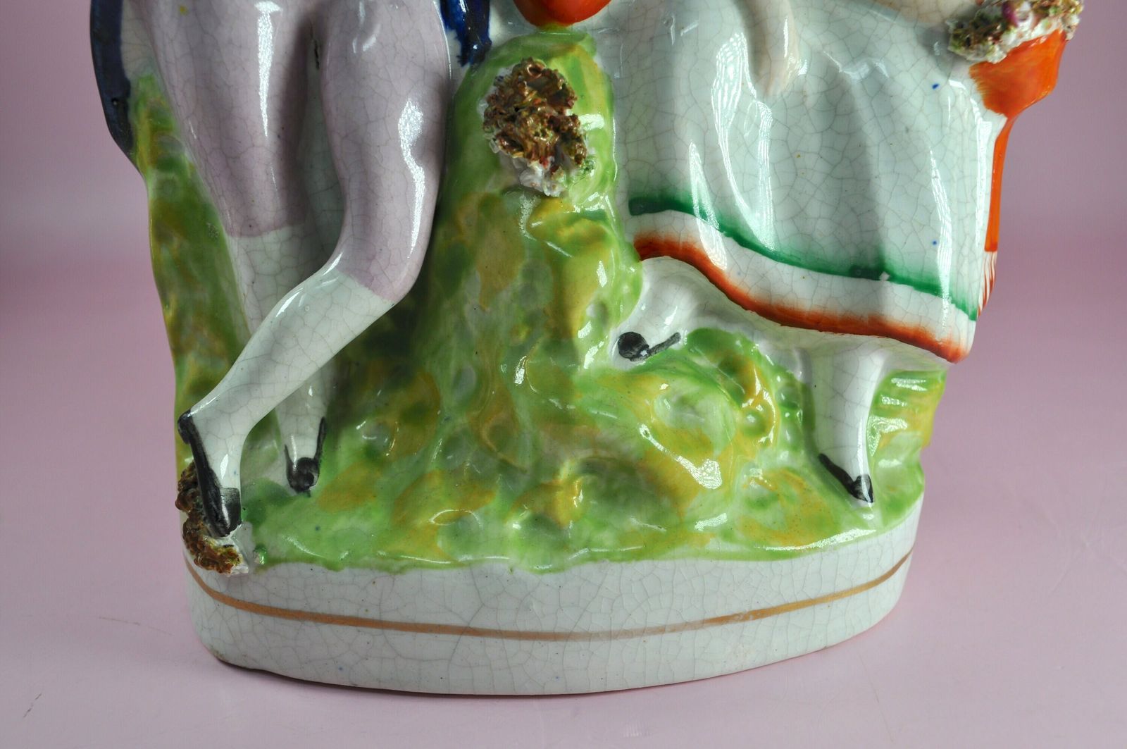 photo furniture Staffordshire Figures Spill Vase, Antique Staffordshire