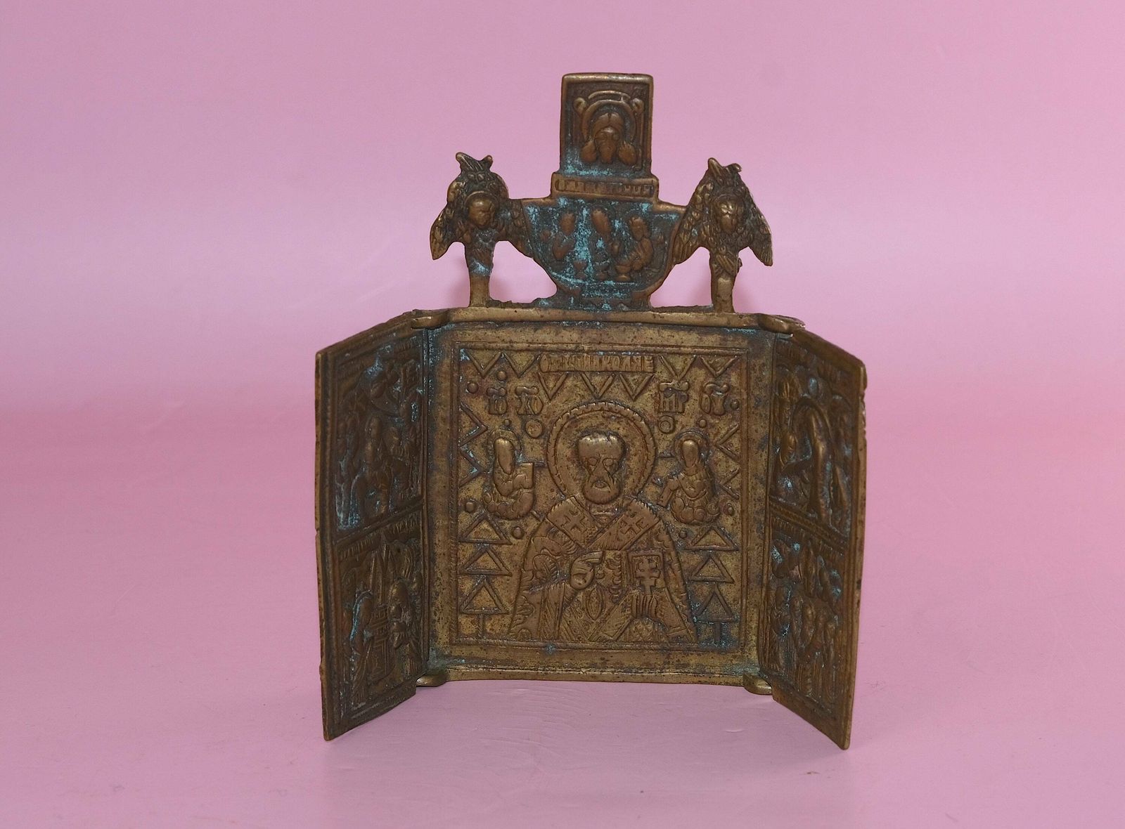 Russian Brass Pilgrim Badge photo furniture