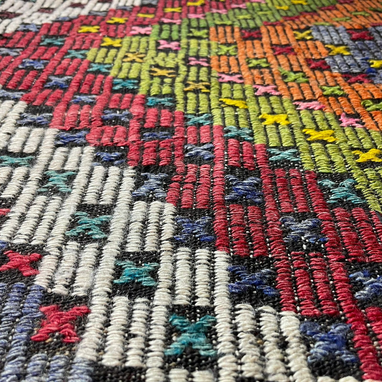 Turkse Mini Kilim, Vintage Anatolische Turkse Kelim – 90 X 66 Cm photo buy