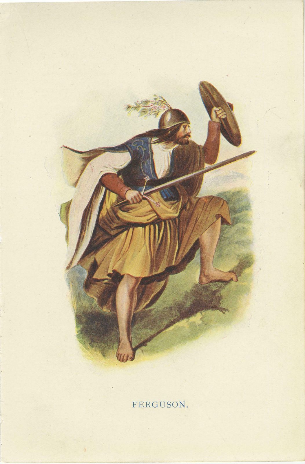 Set Of 4 Original Antique Prints Of Costumes Of The Clans Of Scotland photo for sale