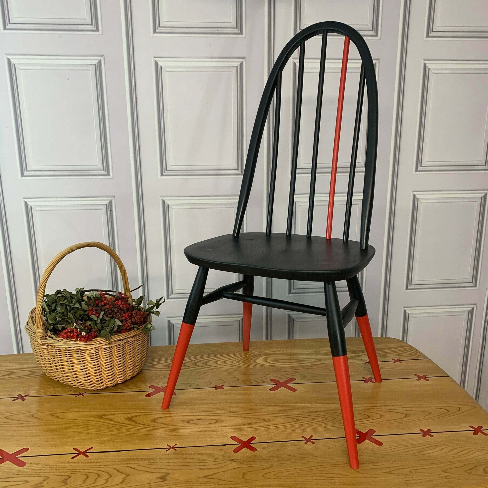 photo for sale Ercol Dining Table And Chairs Black And Red Resin Table Design Kisses Commission Order