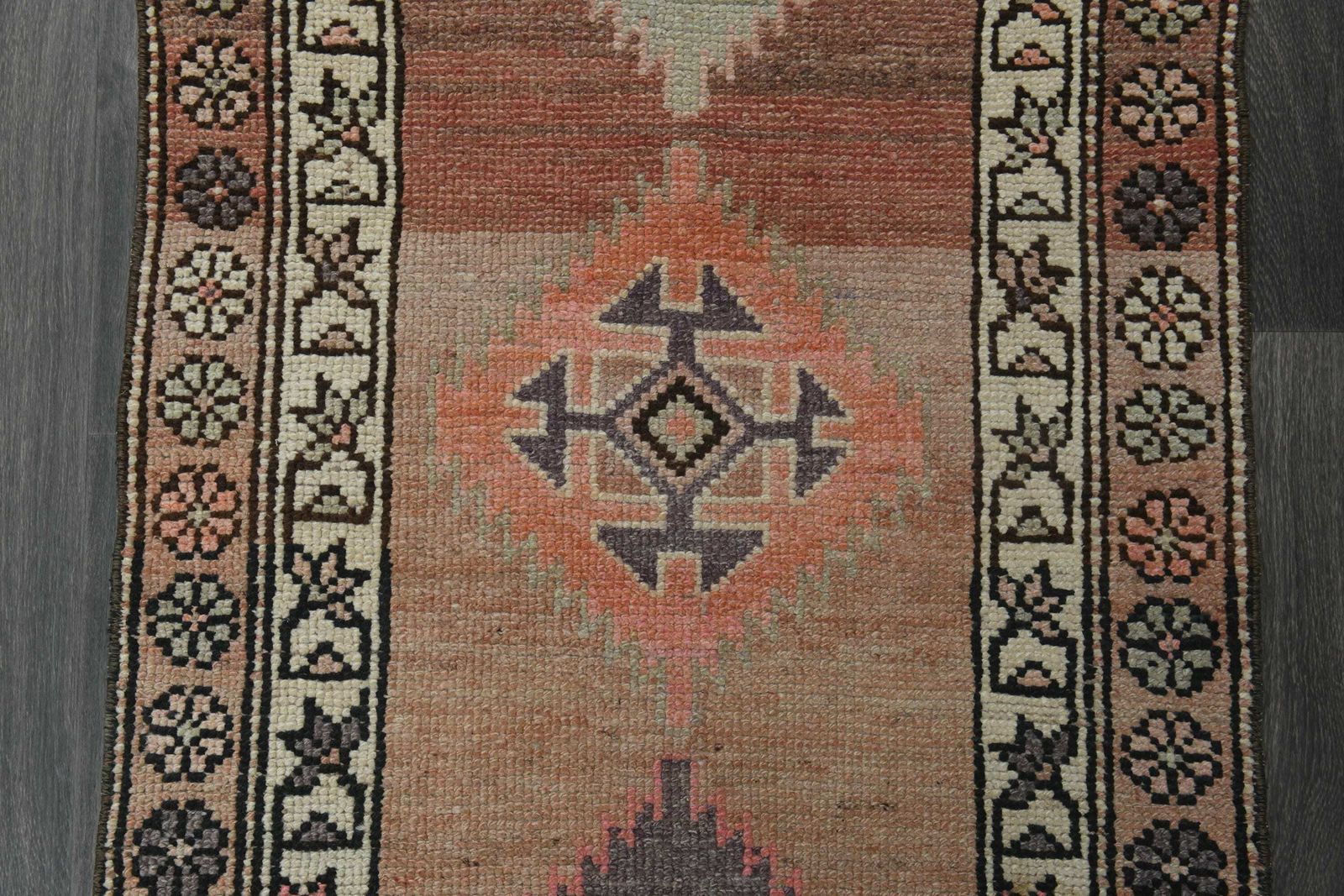 3x14 Faded Orange Beige Hallway Rug, Handmade Turkish Rug, Vintage Rug, Wool, Oushak Rug, Runner Rug, Hallway Kitchen Rug, 3x14 Long Rug photo 493.0