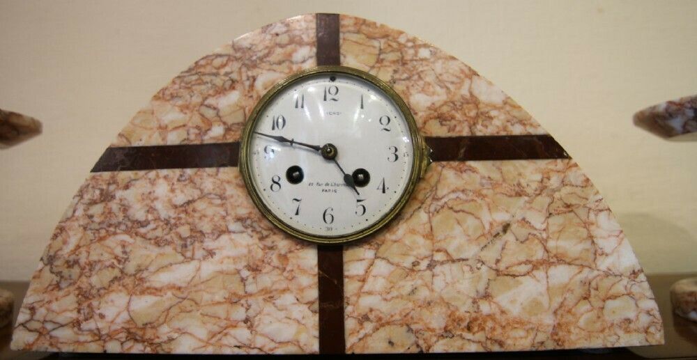 Good Quality Art Deco Clock Set photo furniture