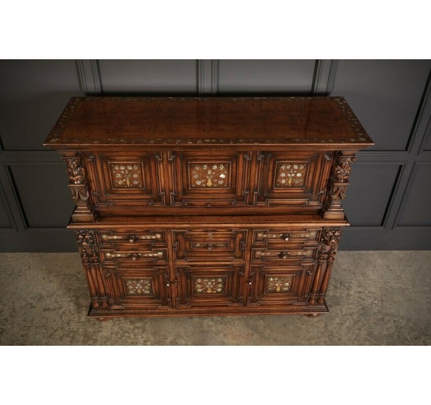 photo buy 19th Century Walnut & Mother Of Pearl Inlaid Dresser