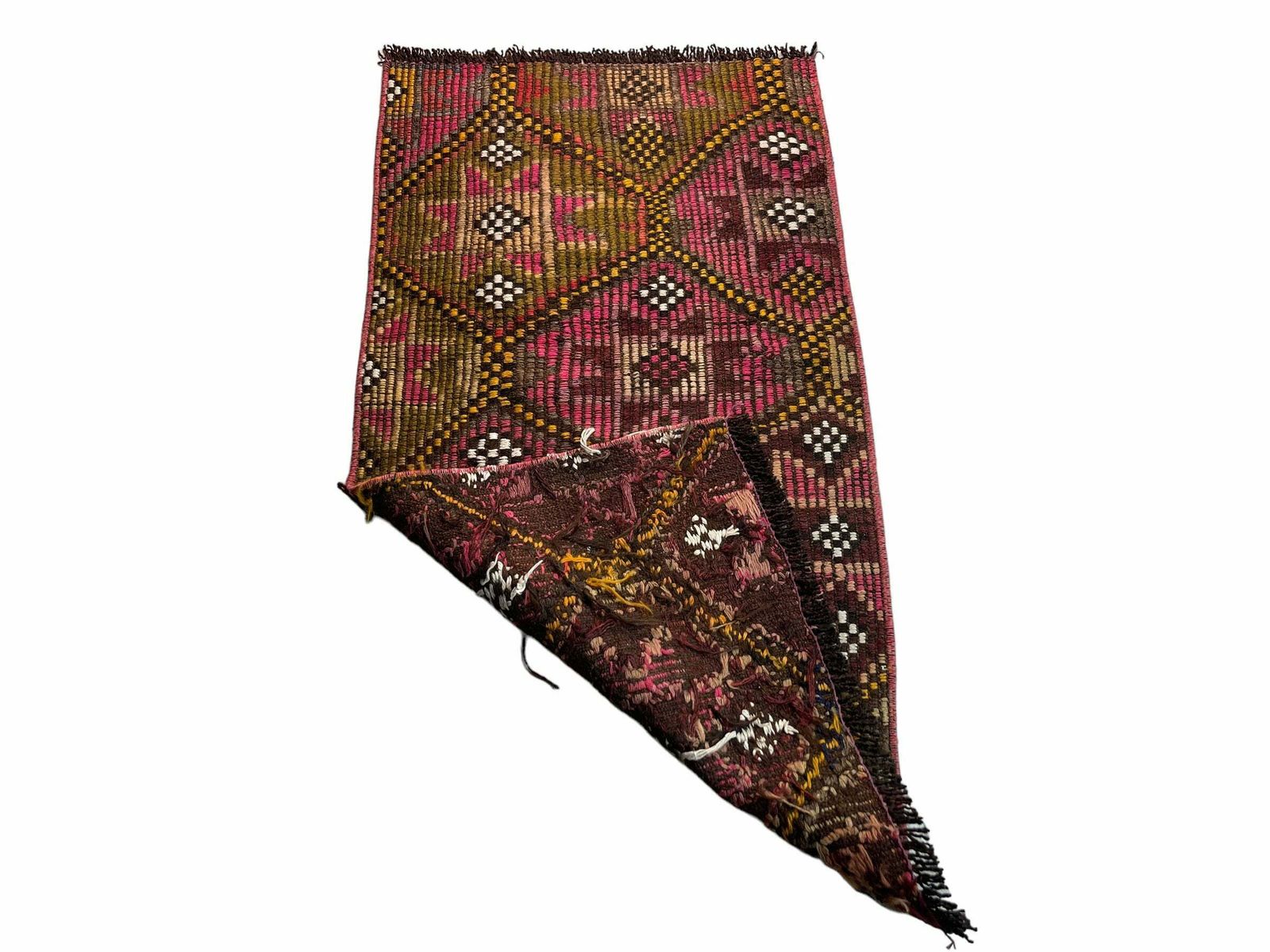 photo for sale Turkish Mini Kilim Rug ,Vintage Anatolian Turkish Kelim 103 X 54 Cm