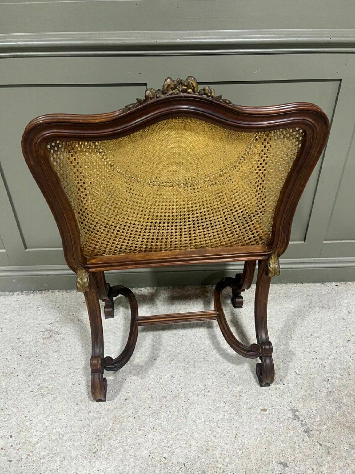Antique Canterbury Circa 1860’s Carved Mahogany With Cane Unusual Item photo for sale