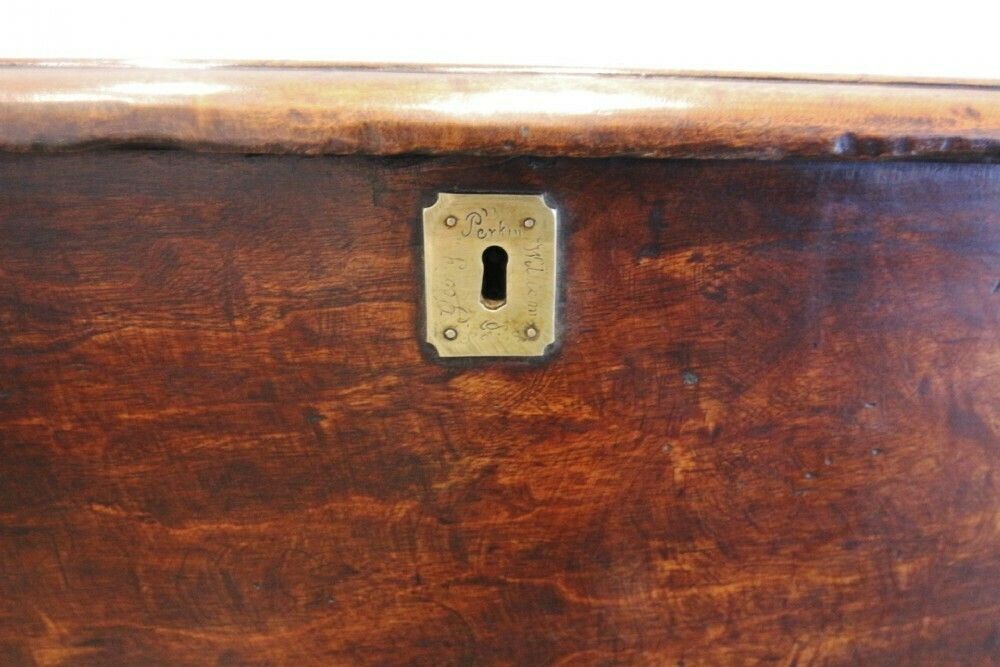 650.0 Superb Late Georgian Camphorwood Sloped Sailors Chest / Box photo