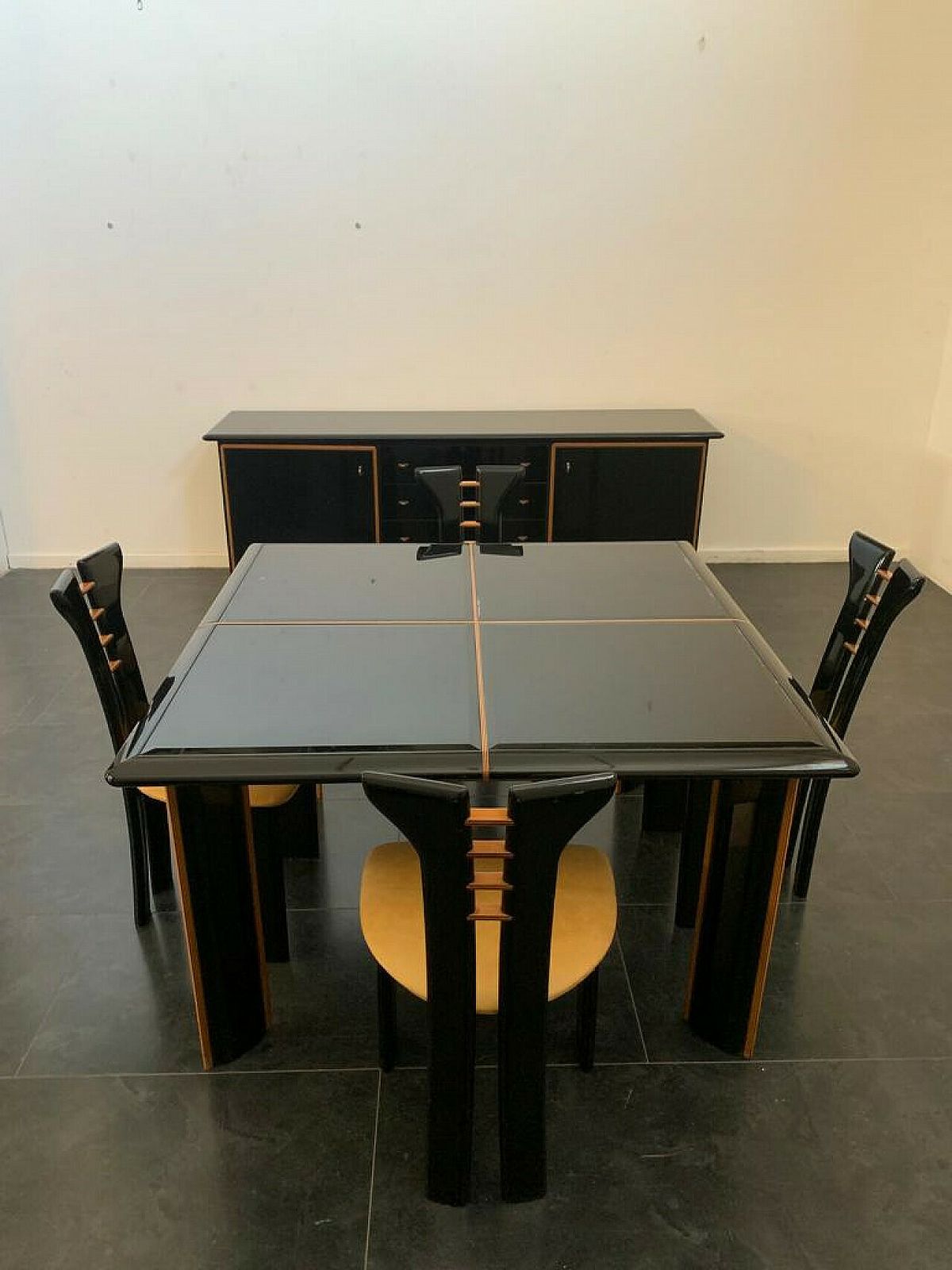 4 Chairs, Table And Sideboard By Pierre Cardin For Roche Bobois, 1970s photo furniture