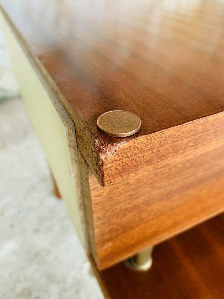 photo furniture Mid Century Scandinavian Style Nightstand With Drawer , 1960s