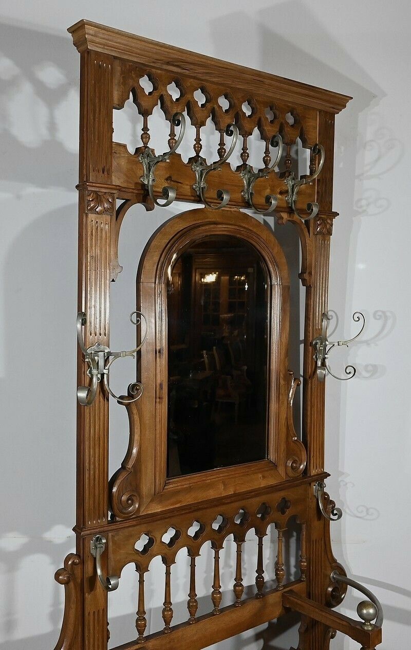 Rare Vestibule Chest In Walnut – Late 19th Century photo 4402.4193544400005