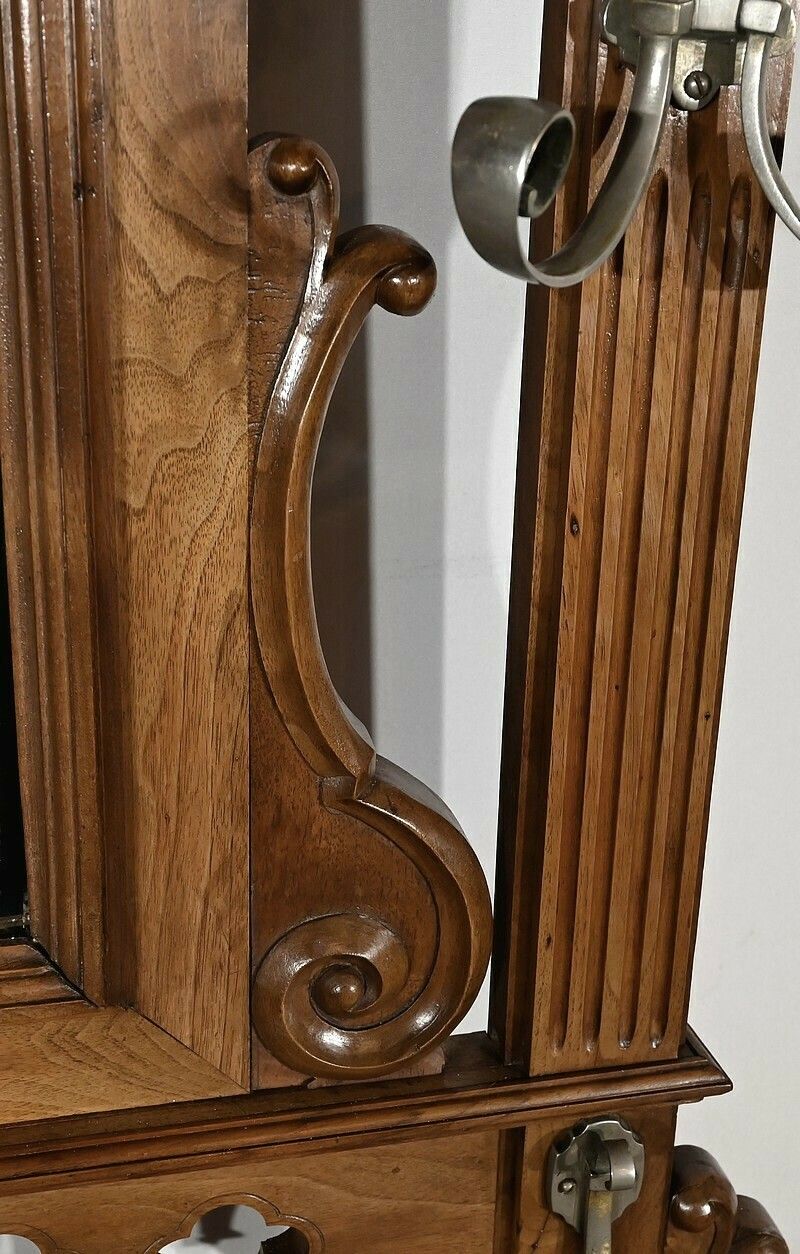 photo vinterior Rare Vestibule Chest In Walnut – Late 19th Century