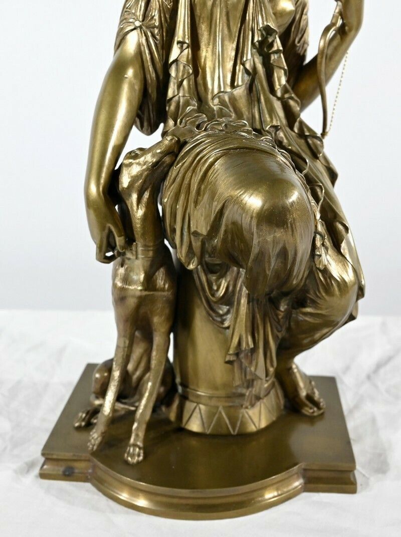 photo for sale Bronze “Diane The Huntress”, Signed Peiffer – 2nd Part 19th Century