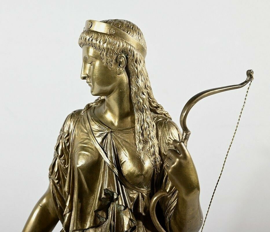 1520.08064556 Bronze “Diane The Huntress”, Signed Peiffer – 2nd Part 19th Century photo