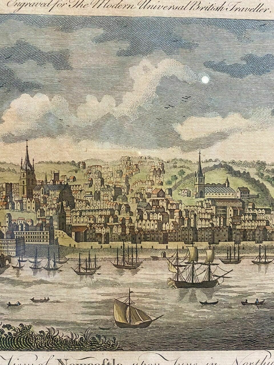 Ancienne Gravure, Vue Sur Le Port De Newcastle Au Début Du Xxe Siècle photo 95.0