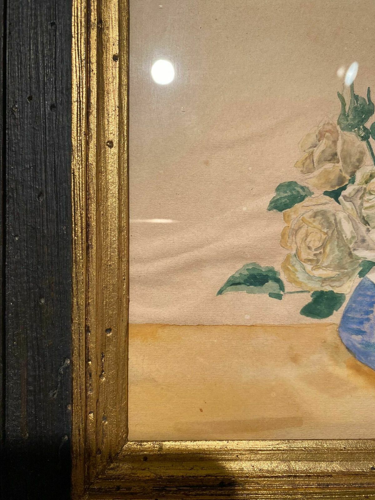 Old Painting, Still Life With Roses, 20th Century photo vinterior